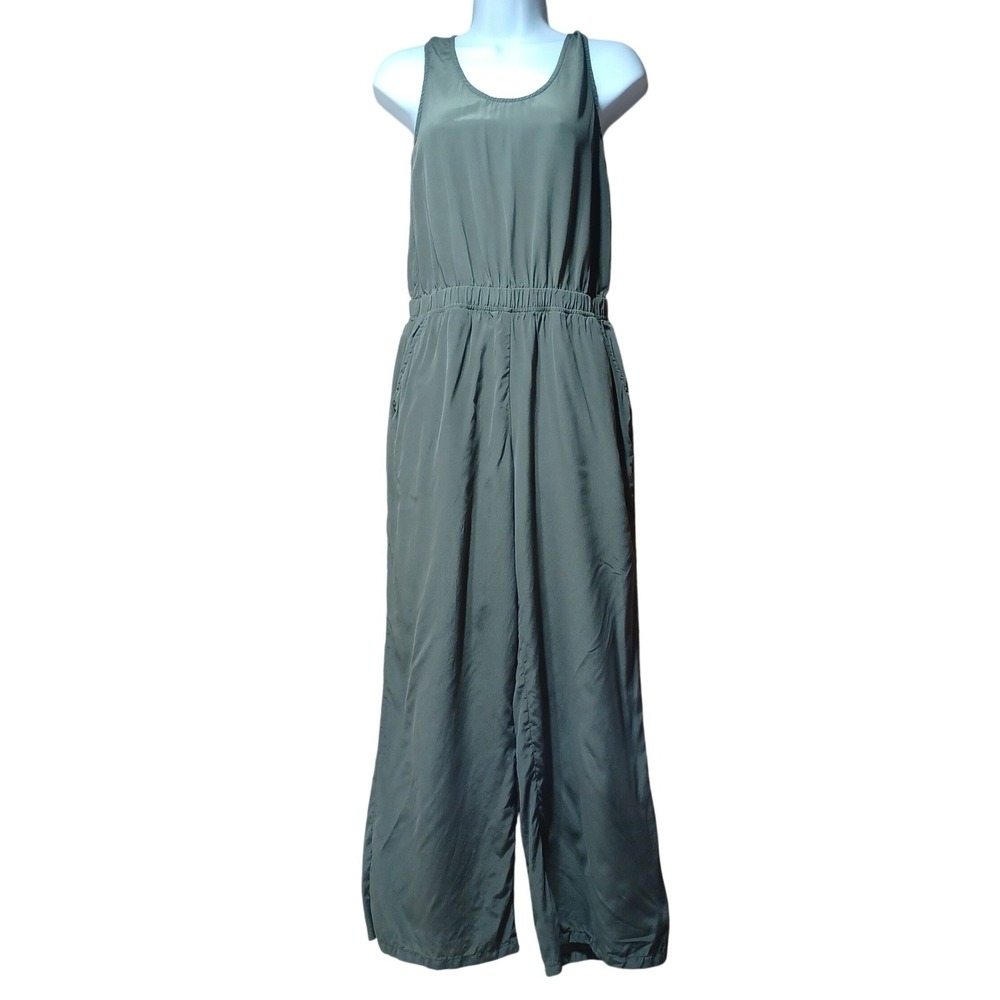 Splendid‎ Alessandra Silk Jumpsuit Spruce Green XS Elevated Casual Resort Wear